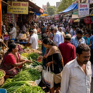 A bustling market scene with dozens of people buying and selling goods. - OpenAI GPT Image 2