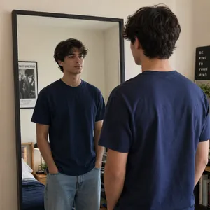 A person standing before a mirror, with their front and reflected back both visible. - OpenAI GPT Image 2