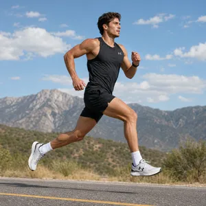 A runner mid-stride in a full-body action shot, limbs in motion and well-defined. - OpenAI GPT Image 2