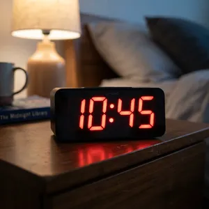 A digital clock display showing the time 