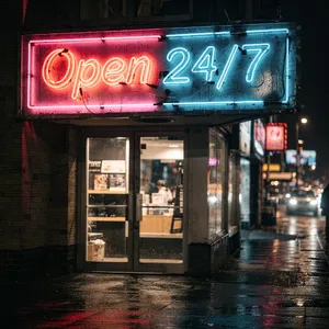 A storefront sign that says 