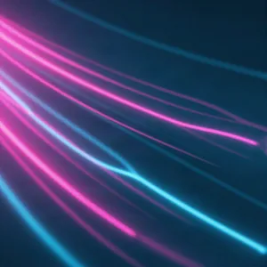 Abstract background graphic, cyberpunk aesthetic, neon pink/blue light trails on dark grid, sense of digital speed, for desktop wallpaper. - Alibaba Z-Image Turbo