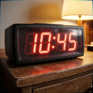 A digital clock display showing the time 