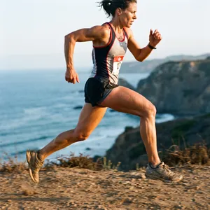 A runner mid-stride in a full-body action shot, limbs in motion and well-defined. - Google Nano Banana Pro