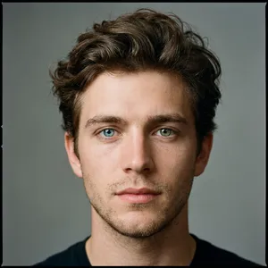 A studio headshot of a young man with one blue eye and one green eye (heterochromia). - Google Nano Banana Pro