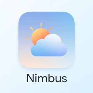 App icon design for a weather app. Minimalist representation of a sun partially behind a stylized cloud, subtle gradient, modern flat style. - Google Nano Banana Pro