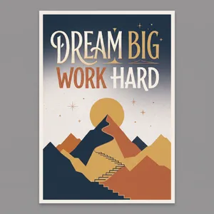 A motivational poster with the quote 