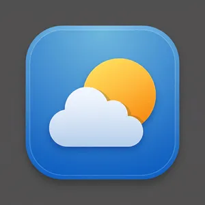 App icon design for a weather app. Minimalist representation of a sun partially behind a stylized cloud, subtle gradient, modern flat style. - Google Nano Banana 2.1