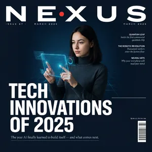 A technology magazine cover featuring the headline 