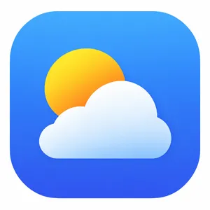 App icon design for a weather app. Minimalist representation of a sun partially behind a stylized cloud, subtle gradient, modern flat style. - OpenAI GPT Image 2.5 Flare