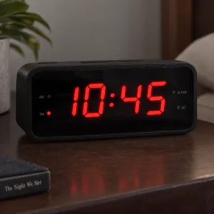 A digital clock display showing the time 