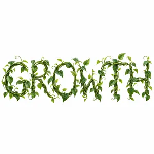 The word 'GROWTH' visualized using stylized plant vines organically forming the letters, green tones, white background, graphic design. - OpenAI GPT Image 2.5 Sunburst