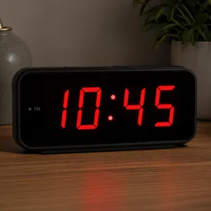 A digital clock display showing the time 