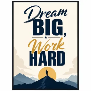 A motivational poster with the quote 