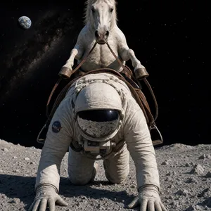 A realistic astronaut being ridden by a horse, photorealistic depiction in outer space with accurate lighting and proportions - OpenAI GPT Image 2