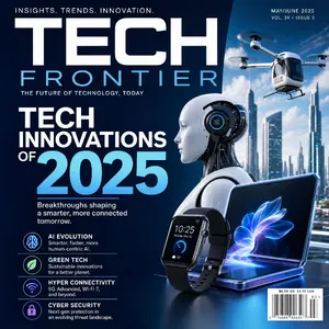 A technology magazine cover featuring the headline 