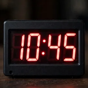 A digital clock display showing the time 