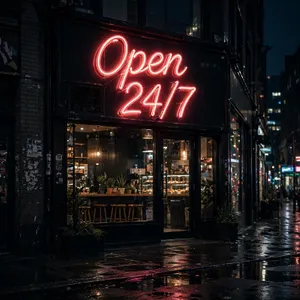 A storefront sign that says 