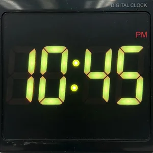 A digital clock display showing the time 