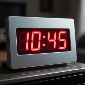 A digital clock display showing the time 