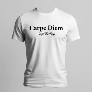 A wrinkled white T-shirt with 