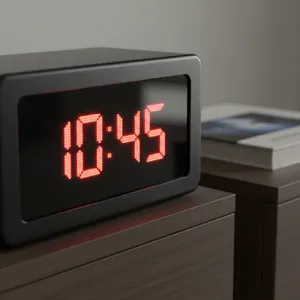 A digital clock display showing the time 