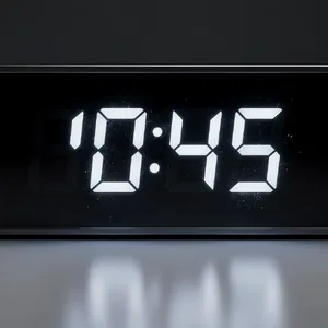 A digital clock display showing the time 