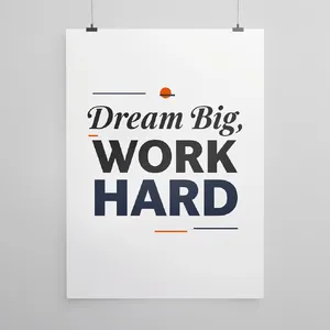 A motivational poster with the quote 