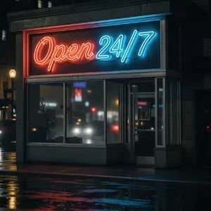 A storefront sign that says 