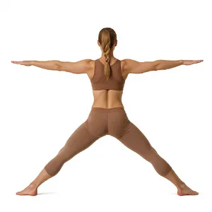 A yoga practitioner in a complex pose, arms and legs fully extended (full-body view). - Black Forest Labs FLUX.1 Kontext Max