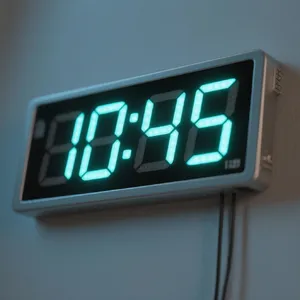 A digital clock display showing the time 