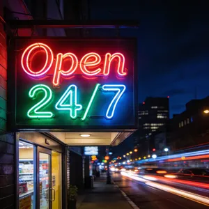 A storefront sign that says 