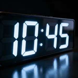 A digital clock display showing the time 