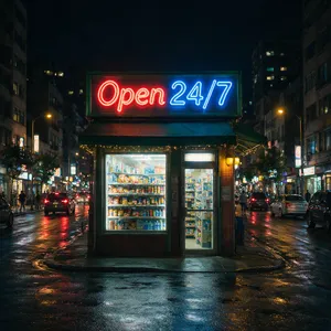 A storefront sign that says 