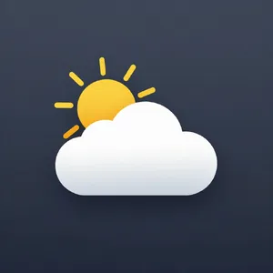 App icon design for a weather app. Minimalist representation of a sun partially behind a stylized cloud, subtle gradient, modern flat style. - Alibaba Z-Image Turbo