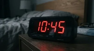 A digital clock display showing the time 
