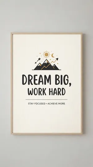 A motivational poster with the quote 