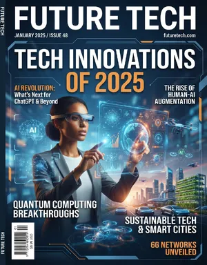 A technology magazine cover featuring the headline 