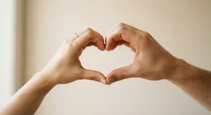 Two hands forming a heart shape together against a plain background. - Google Nano Banana 2 Lite