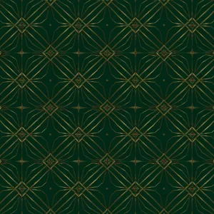 Seamless geometric pattern, Art Deco style, gold lines on deep emerald green background, high resolution texture for print. - Google Imagen 3.0