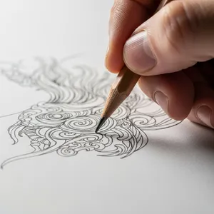 A hand drawing a sketch on paper with a pencil, the hand and pencil tip in clear focus. - Google Imagen 4.0 Ultra