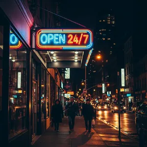 A storefront sign that says 