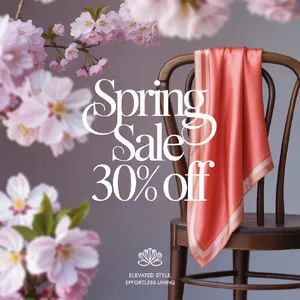 Instagram post graphic: 'SPRING SALE 30% OFF'. Floral background, pastel colors, elegant serif font style visually integrated. - Ideogram Ideogram 3.0 (Quality)