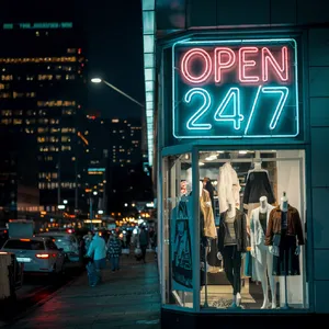 A storefront sign that says 