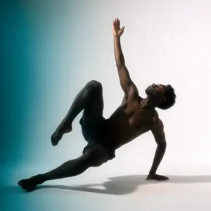A yoga practitioner in a complex pose, arms and legs fully extended (full-body view). - Krea Krea 2 Large