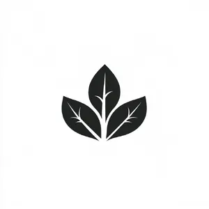 Minimalist logo for a sustainable coffee brand 'Evergreen Brew', single leaf motif, clean lines, vector style, white background. 'Evergreen Brew' contained as text in logo - Midjourney Midjourney V6.1