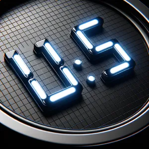A digital clock display showing the time 