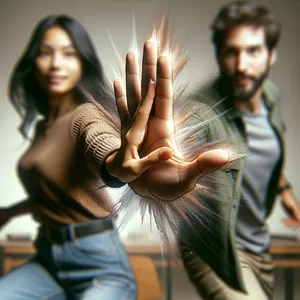 Two people high-fiving, with focus on their hands meeting mid-air. - OpenAI DALL-E 3