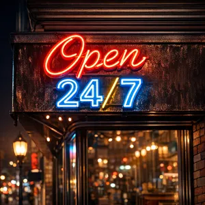 A storefront sign that says 