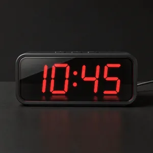A digital clock display showing the time 